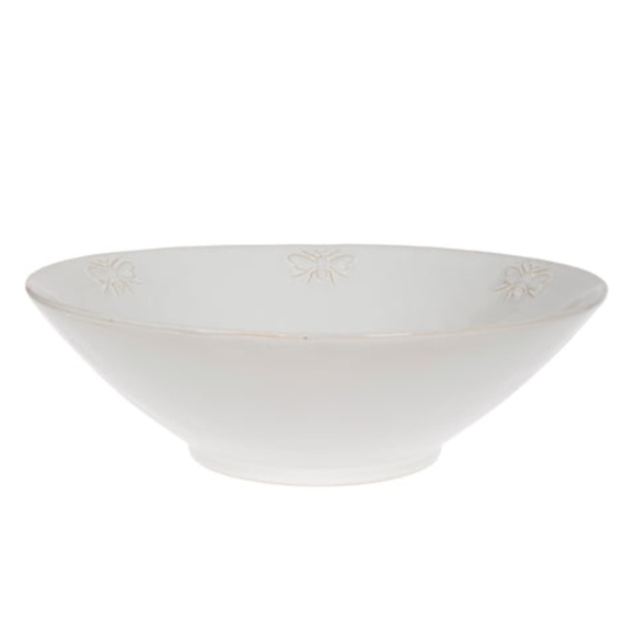 New Bee embossed white stoneware bowl‎ - Picture 1 of 3